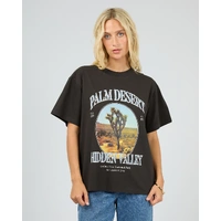 All About Eve Palm Desert Box Tee - Washed Black