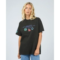 All About Eve Lucky Charm Relaxed Tee - Washed Black