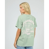 Al About Eve Matcha Club Relaxed Tee - Sage