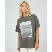 All About Eve Nashville Relaxed Tee - Charcoal