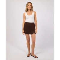 All About Eve Fern Linen Skort - Brown