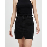 All About Eve Blair Split Skirt - Washed Black