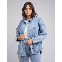 All About Eve Dale Shacket - Light Blue