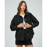 All About Eve Dale Shacket - Washed Black