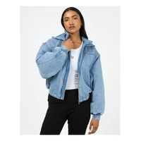 All About Eve Max Bomber - Light Blue