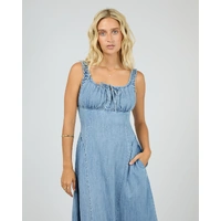 All About Eve Poppy Denim Dress - Light Blue