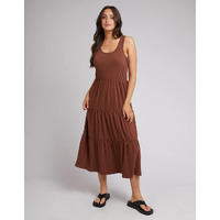 All About Eve AAE Linen Midi Dress - Brown