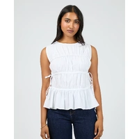 All About Eve Lou Lou Tie Top - White