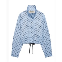 Smaibulan Polka Dot Spray Jacket - Blue