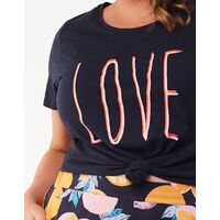 Elm Embrace-Lots of Love Tee-Navy