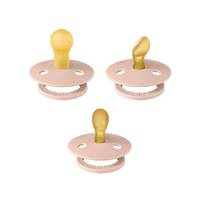Bibs Try-It Colour Pacifiers 3 Pack Size 1 - Blush