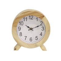 Stoneleigh & Roberson 18x19cm Ivy Solid Wood Table Clock with Glass Face