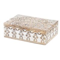 Amalfi Charu Decor Box 17cm-White Wash