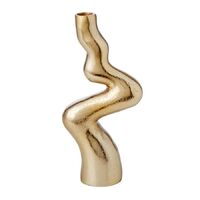 Amalfi Twisted Metal Candleholder 14x26cm - Gold