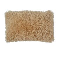 Amalfi Long Faux Fur Cushion 50x30cm - Gold