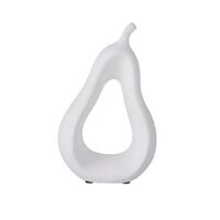 Amalfi Pear Sculpture 14x9x22cm - White