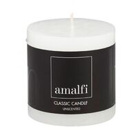 Amalfi-Pillar Candles 7.5 x 7.5cm-White