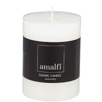 Amalfi-Pillar Candles 7.5 x 10cm-White