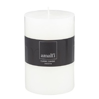 Amalfi Wide Pillar Candle 15cm - White