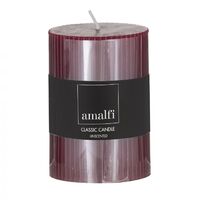 Amalfi Ribbed Unscented Pillar Candle - Plum