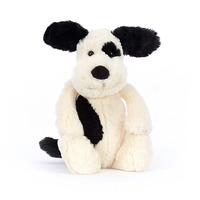 Jellycat Bashful Puppy - Black & Cream