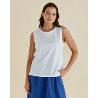 Betty Basics Jordyn Tank - White