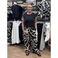 Betty Basics Cuff Rib Tee - Black