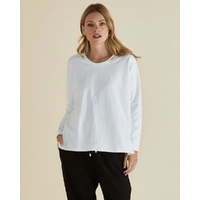 Betty Basics Brixley Long Sleeve Top - White