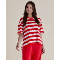 Betty Basics Relax Boxy Tee - Red Stripe