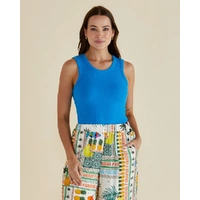 Betty Basics Francis Rib Tank - Blue