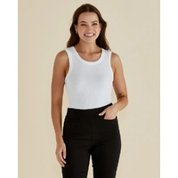 Betty Basics Francis Rib Tank - White