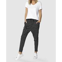 Betty Basics-Jade Pant-Black/White Stripe