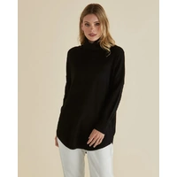 Betty Basics Fleur Roll Neck Jumper - Black