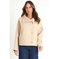 Betty Basics Prue Pea Coat - Cream