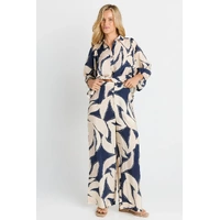 Betty Basics Zander Pant - Navy Floral Print