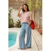 Betty Basics Saffra Relax Leg Jean - Medium Wash