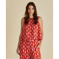 Betty Basics Copacabana Shell Top - Sardinia Geo Print