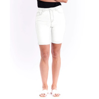 Betty Basics Bonnie Bermuda Denim Short - White