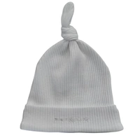 RAI & CO Beanie Ribbed Knotted - White