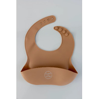Isabella & Frankie Silicone Bibs - Apricot