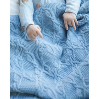 Toshi Organic Blanket Bowie - Bluebell