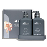 Al.ive Body Wash & Lotion Duo + Tray - Coconut & Wild Orange