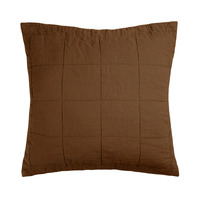 Bambury Euro Linen Quilted Pillow Sham - Hazel