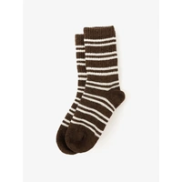 Angels Whisper Latte Ribbed Socks - Brown