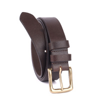 Rugged Hide Leather Belt - Brown