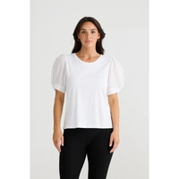 Brave + True Abigail Tee - White