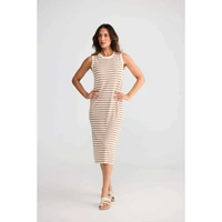 Brave+True Squad Dress - Ecru W Tawny