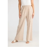 Brave+True Monty Pant - Latte Pinstripe