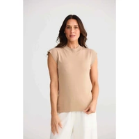 Brave+True Paula Knit Top - Bisque