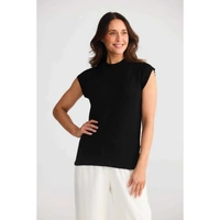 Brave+True Paula Knit Top - Black